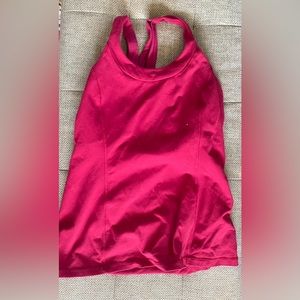 Lululemon 6 Enhearten Tank Berry Rumble Red Strappy Size 8